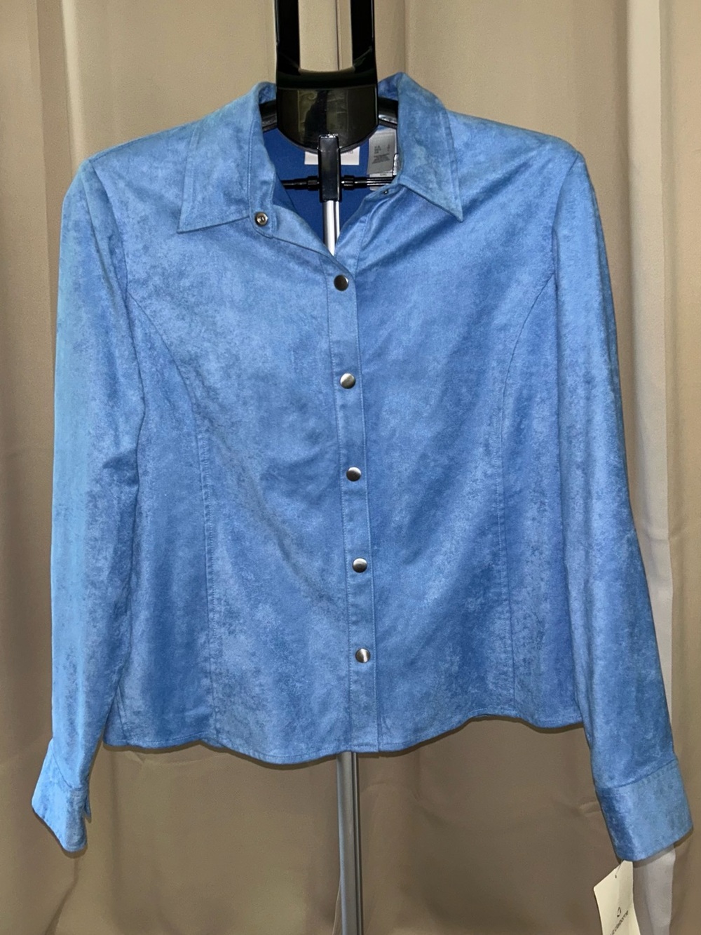 NWT Liz Claiborne Faux Suede Snap Front Jacket